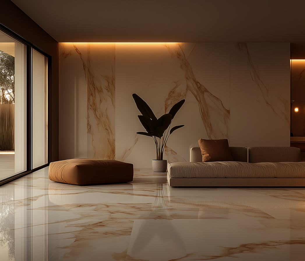 Luxury Interior with Marble Flooring